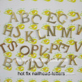 Letter shape hot fix nailhead metal stud Alphabet